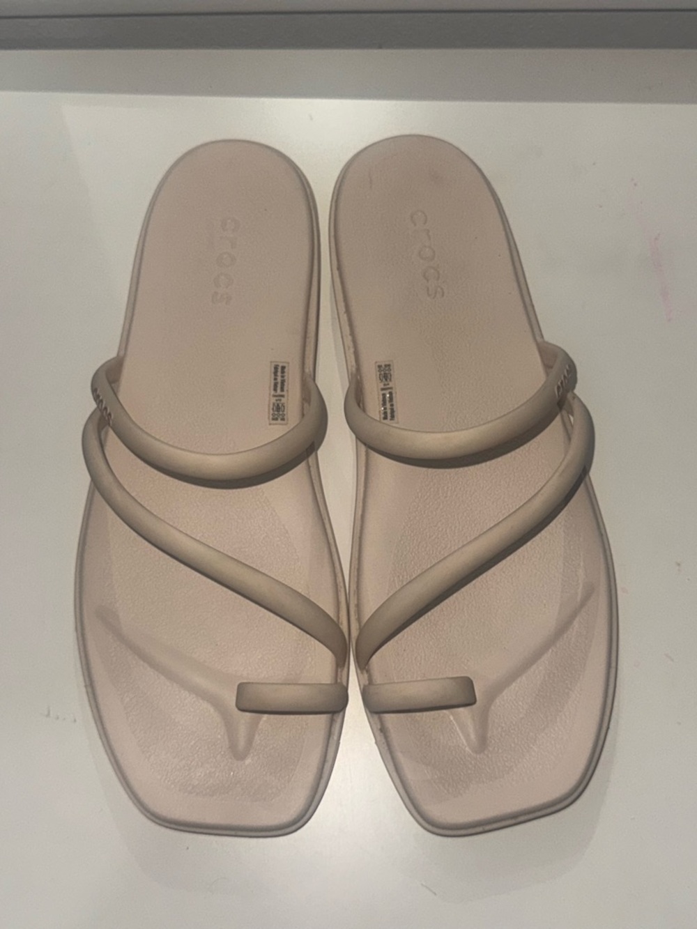 Croc Beige Women's Miami Toe Loop Sandal